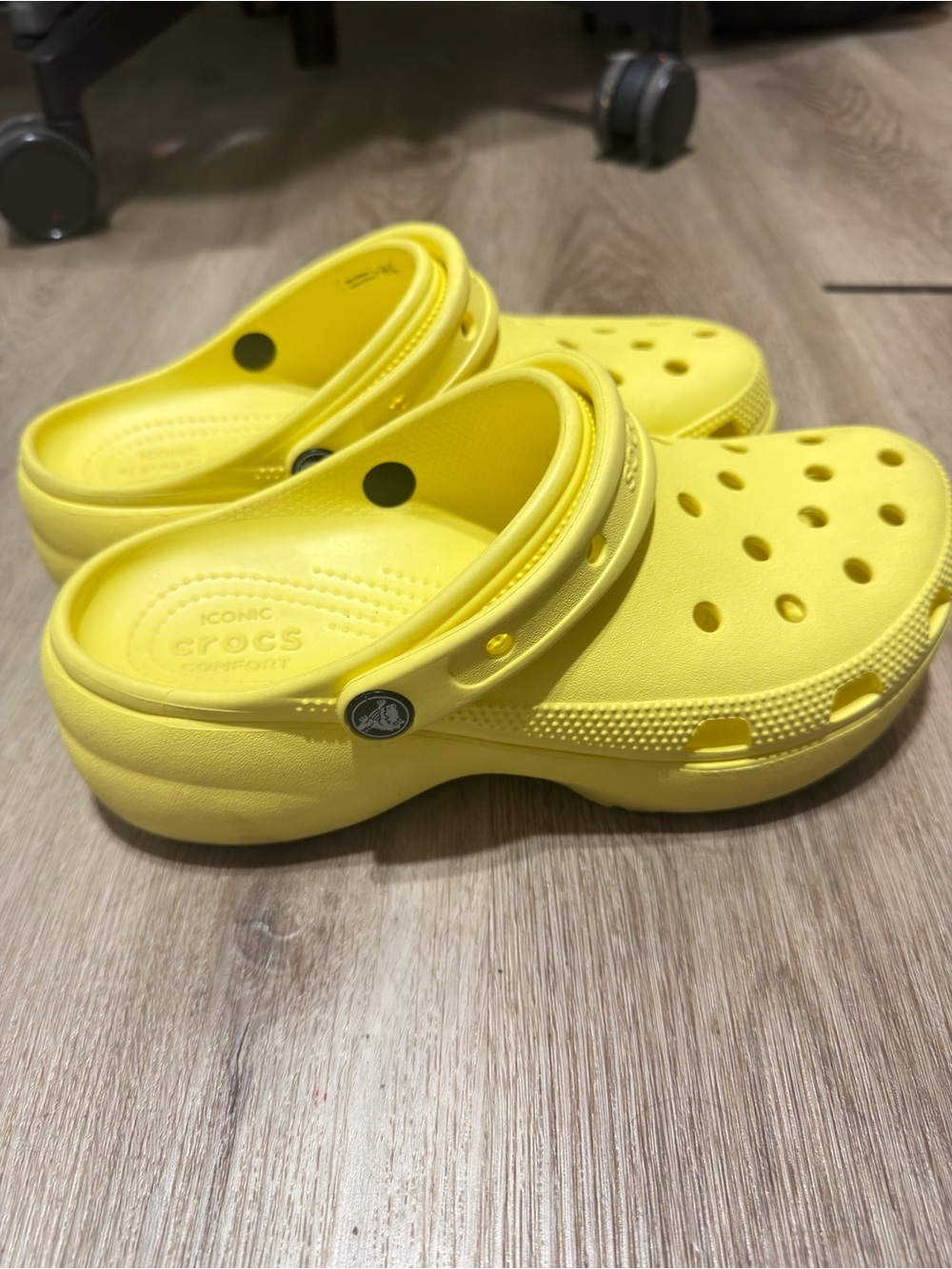 Crocs Classic Platform Clog Vibrant Yellow Women’s Size W9 - Like New